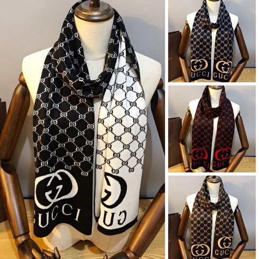 Unisex Embossed Warm Cashmere Scarf