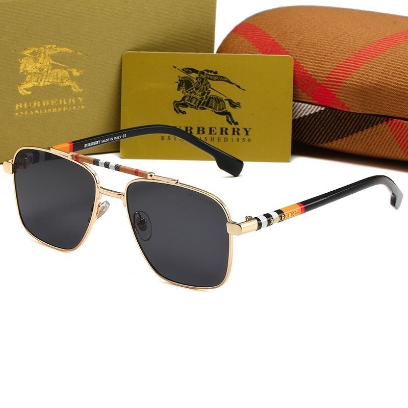 Fashion Plaid Double Bridge Sunglasses