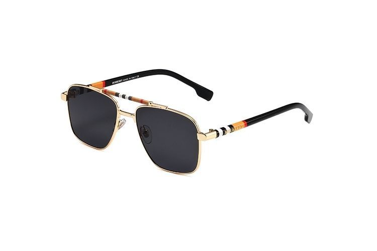 Fashion Plaid Double Bridge Sunglasses