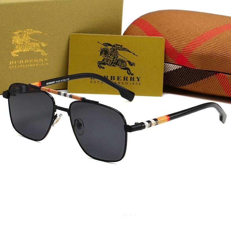 Fashion Plaid Double Bridge Sunglasses