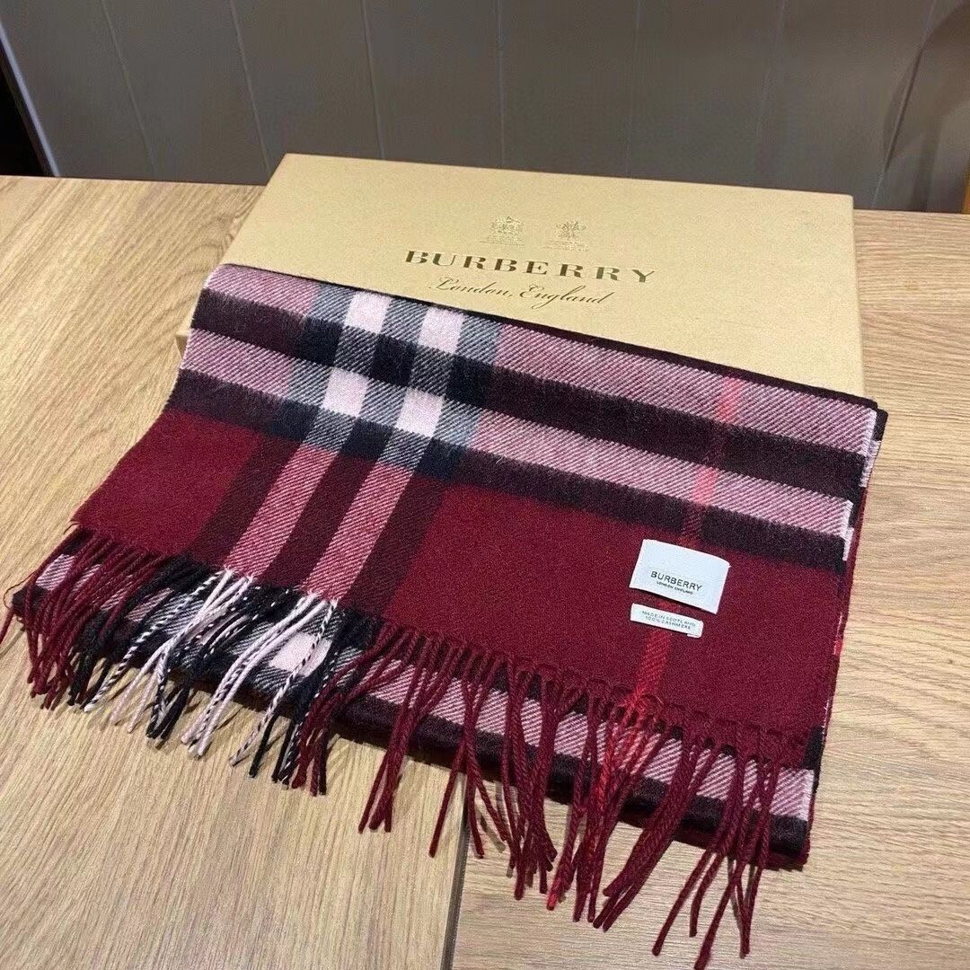 Classic Embroidery Plaid Cashmere Scarf