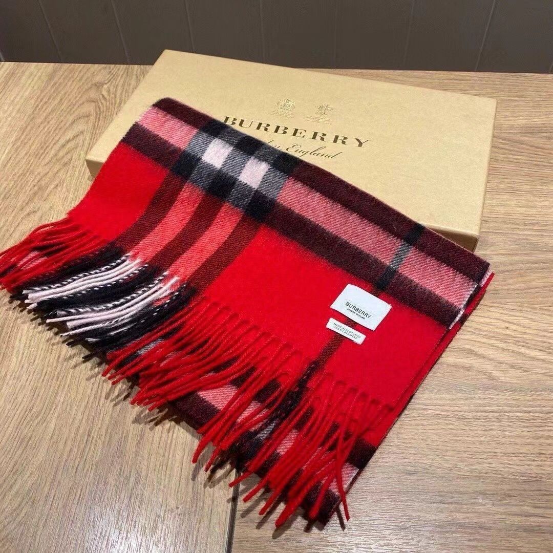 Classic Embroidery Plaid Cashmere Scarf