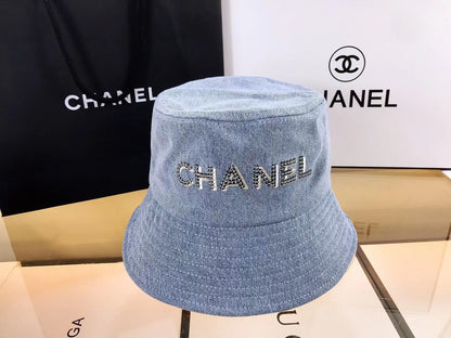 Diamond Logo Denim Bucket Hat