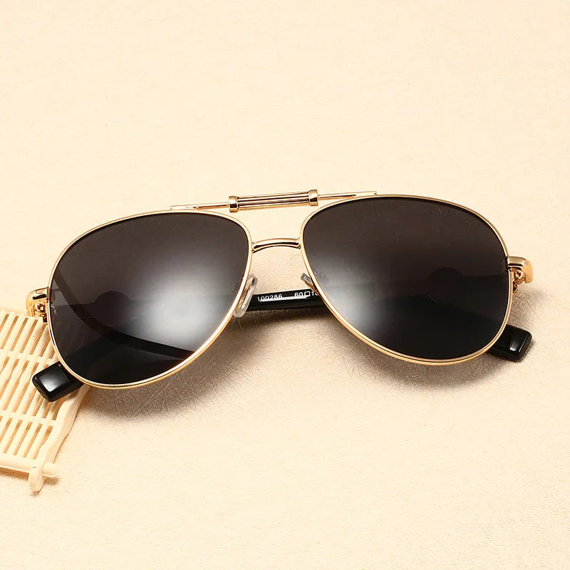 Double Bridge Polarized Aviator Sunglasses