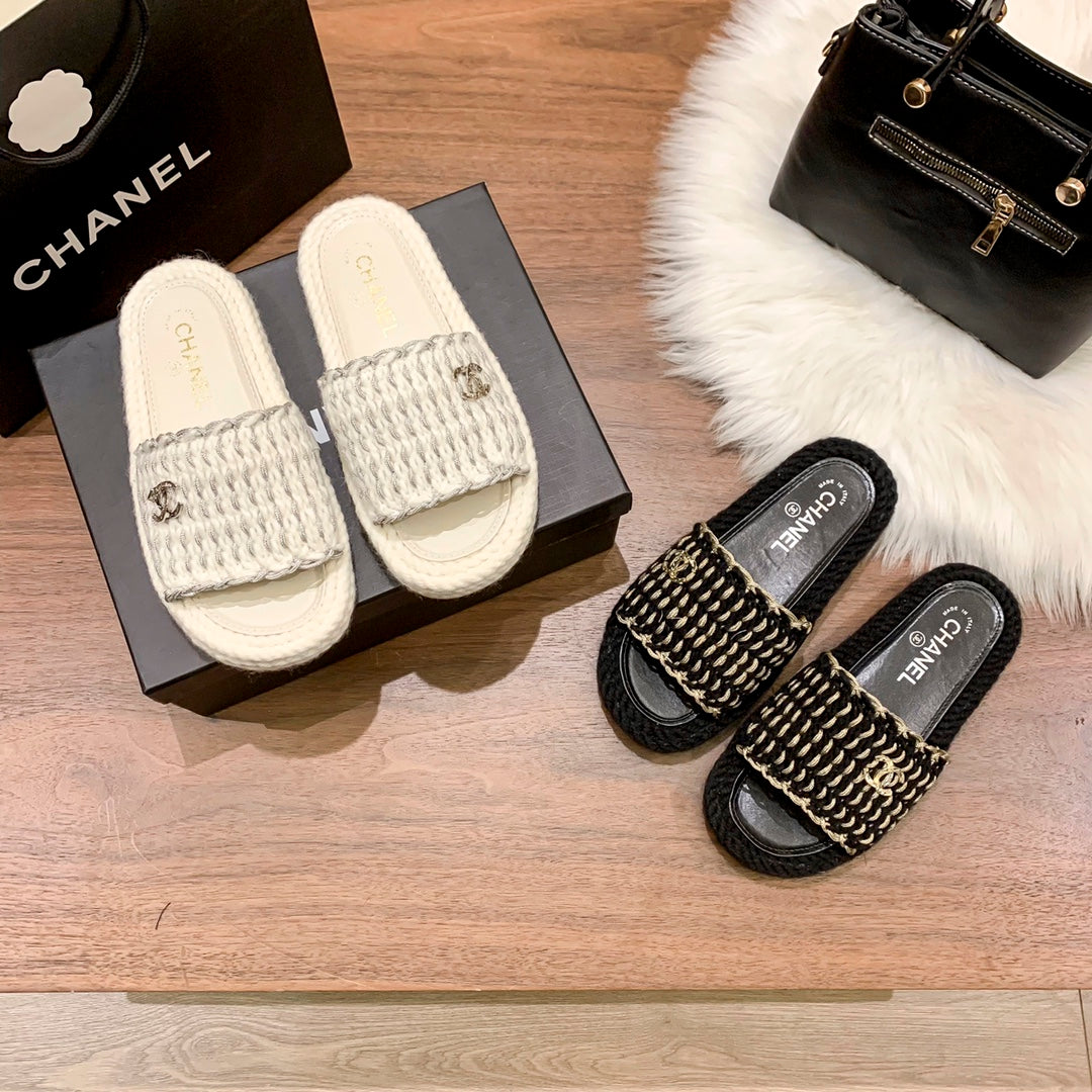 Fashion Woven Slipper Flats