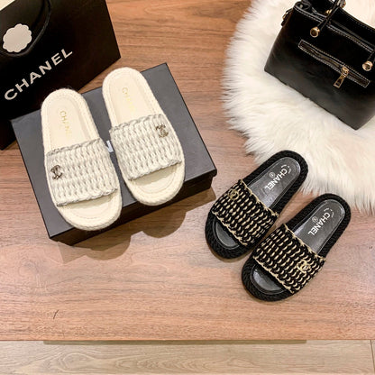 Fashion Woven Slipper Flats