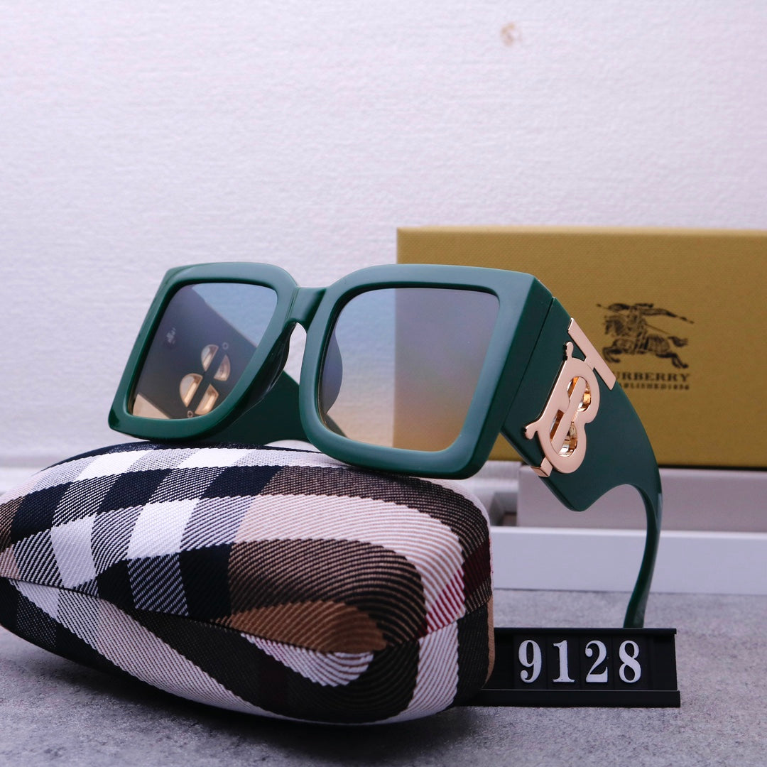 Retro Plaid Large Frame Sunglasses