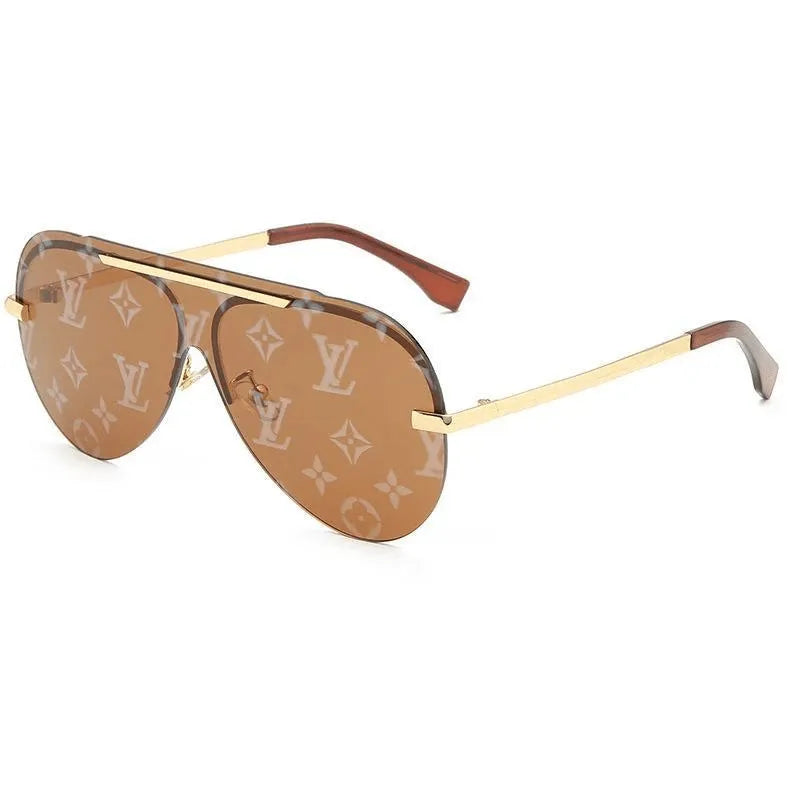 4 Colors Watermark Conjoined Frameless Lens Sunglasses