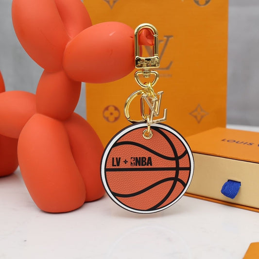 Basketball Leather Pendant Keychain