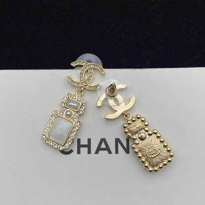 Elegant Perfume Bottle Pendant Earrings