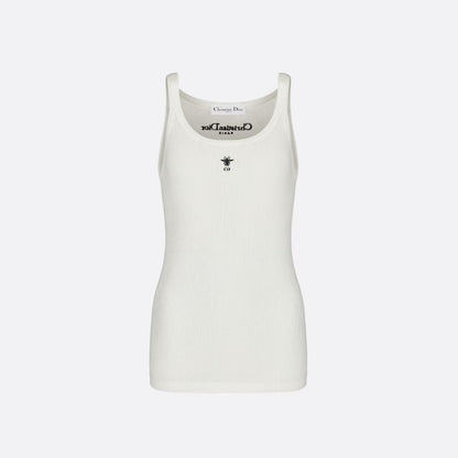 Ribbed Cotton-Jersey Bee Vest