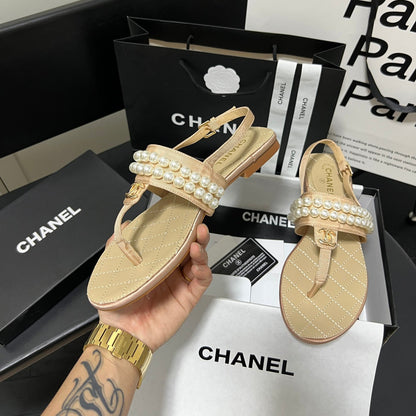 Fashion Pearl Flip Flops Sandals