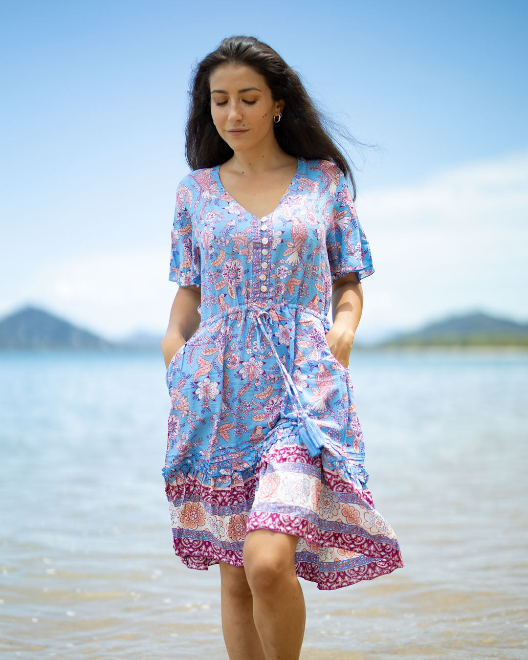 Aqua Sunbird Short Dress