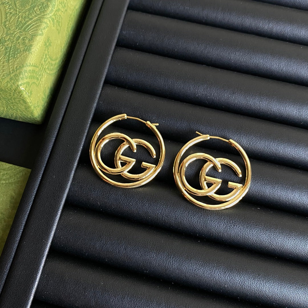 Classic Double G Letter Earrings