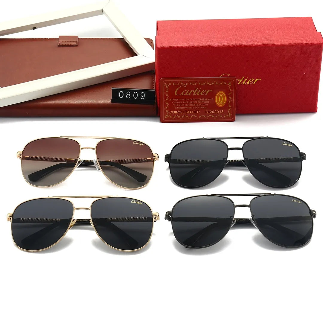 Neutral Polarized Double Bridge Sunglasses