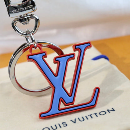 Blue Red Letter Pendant Keychain