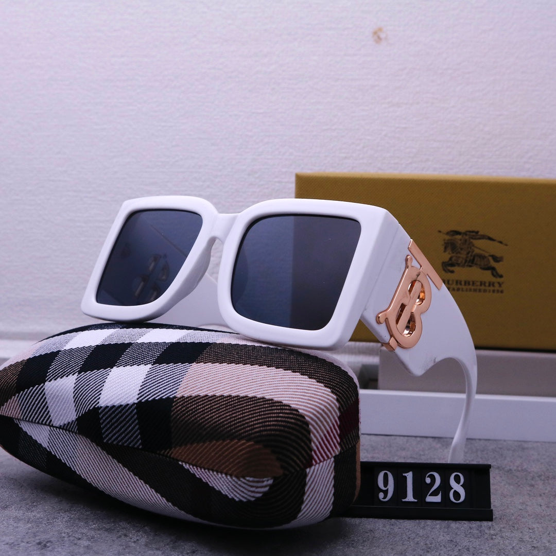 Retro Plaid Large Frame Sunglasses