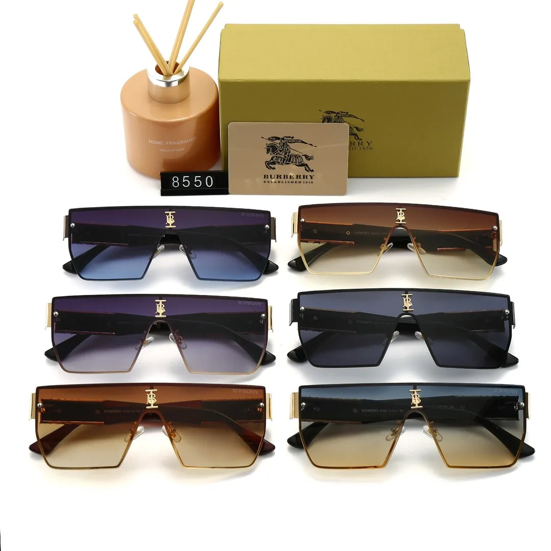 Unisex Polarized Check Frame Sunglasses