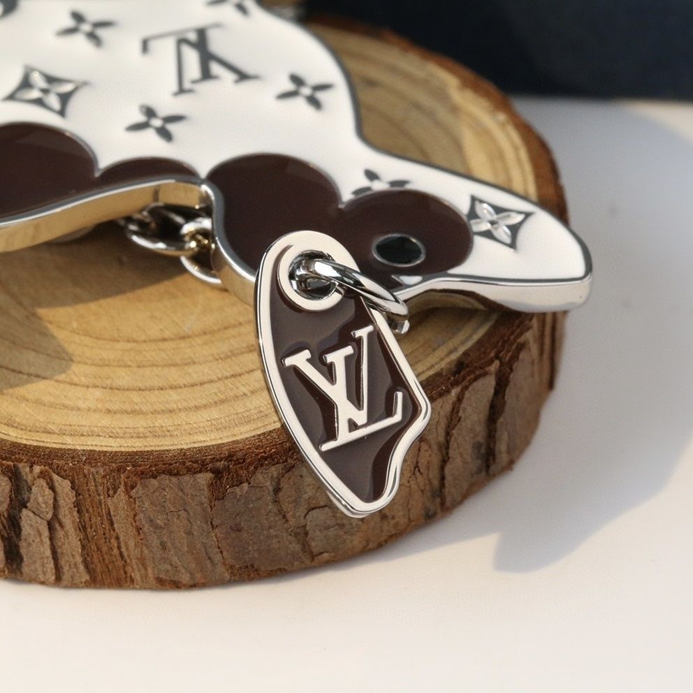 Monogram Dog Keychain