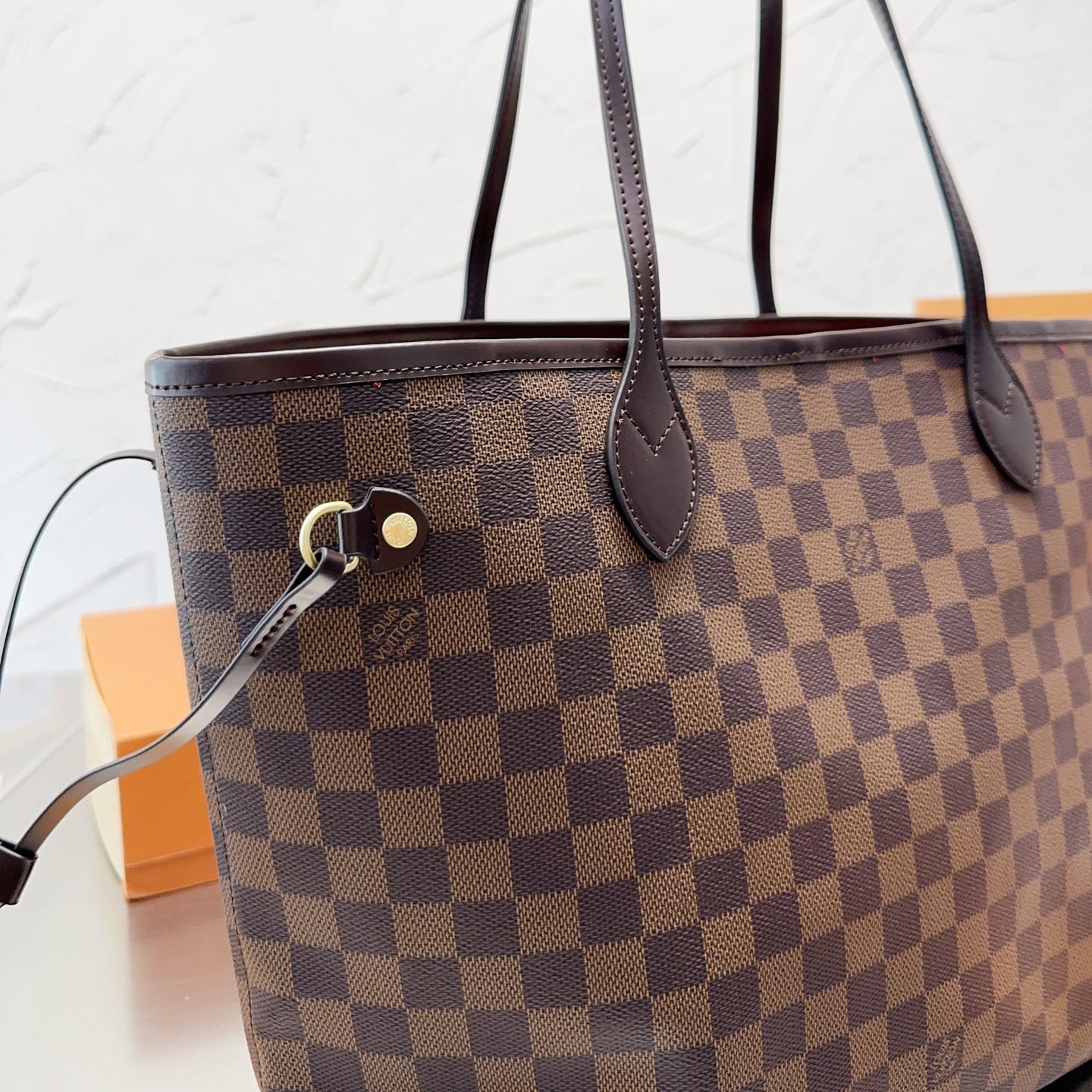 Brown Checkerboard Neverfull Medium Bag