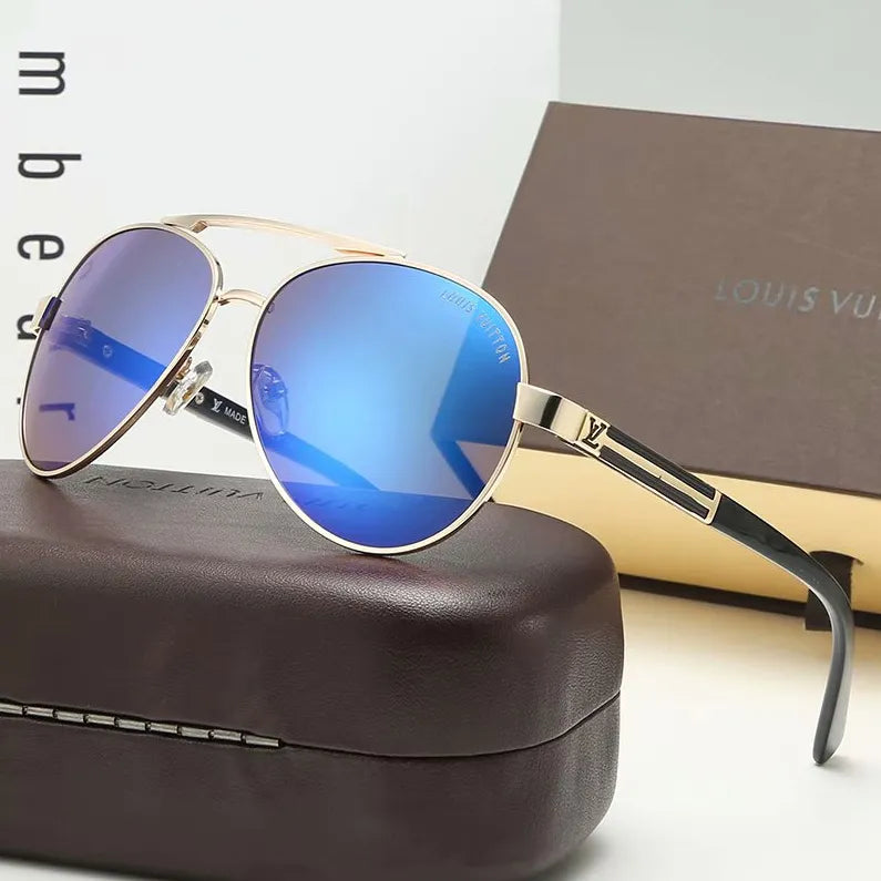 Unisex Double Bridge Aviator Sunglasses