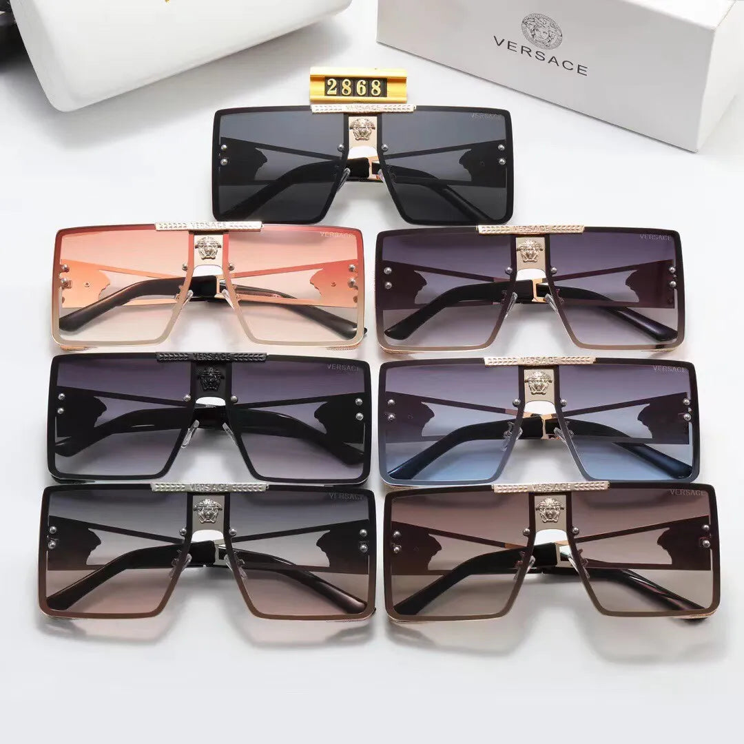 Oversized Metal Square HD Sunglasses