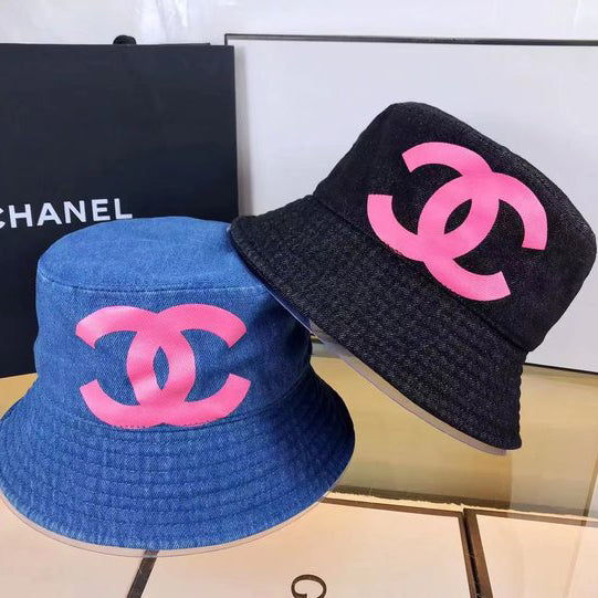 Double C Print Denim Bucket Hat