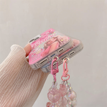 Cute Princess Bead Curtain Pendant Case