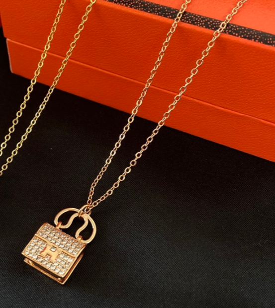 Classic Diamond Bag Necklace