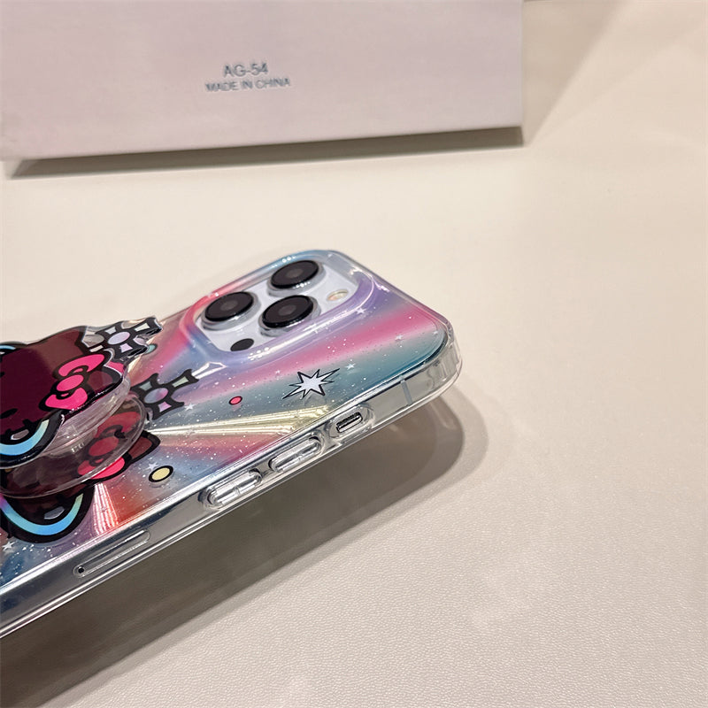 Cute Laser Cartoon Stand Case