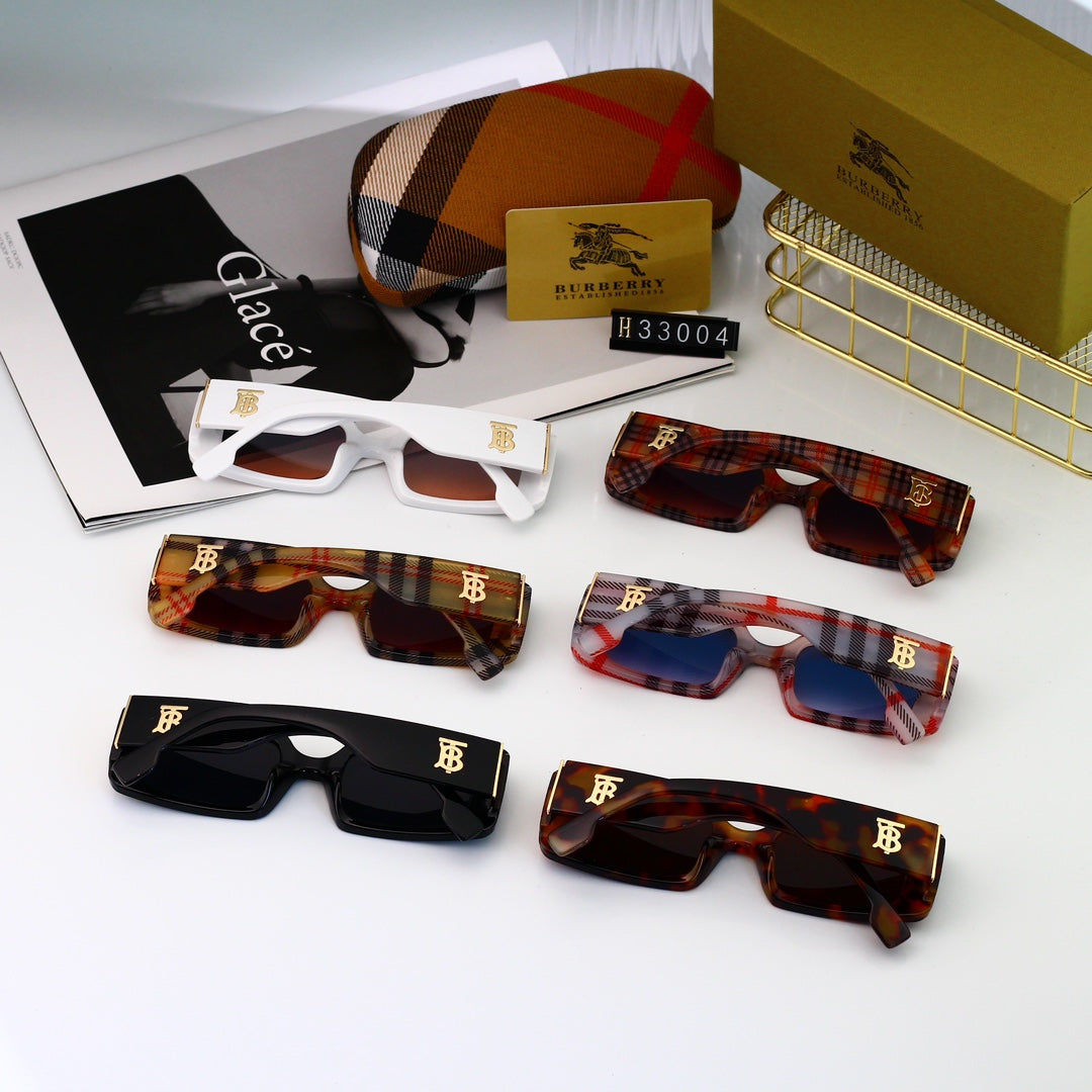 Retro Plaid Square Sunglasses