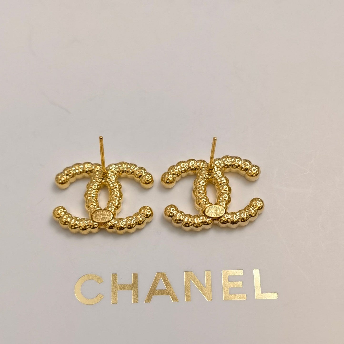 2-Color Diamond Logo Earrings