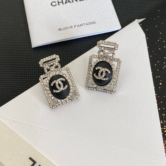 Premium Diamond Perfume Bottle Earrings