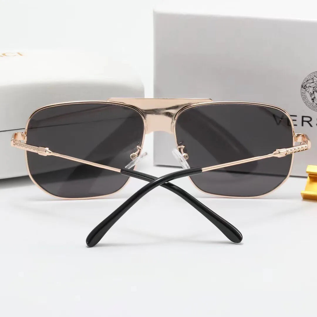 Vintage Print Metal Sunglasses