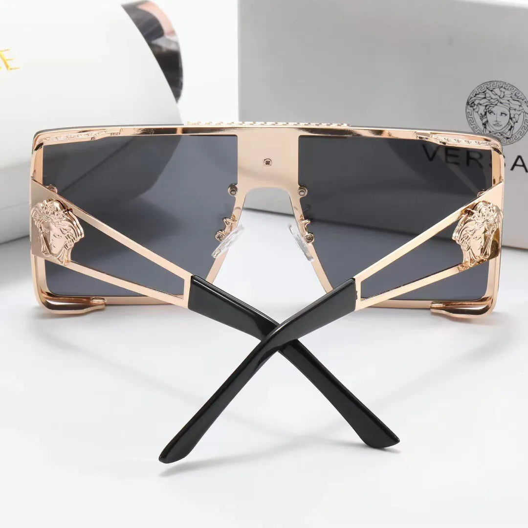 Oversized Metal Square HD Sunglasses