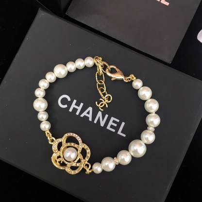 Camellia Adjustable Pearl Bracelet