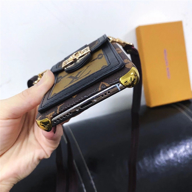 Gold Edge Leather Card Holder Case