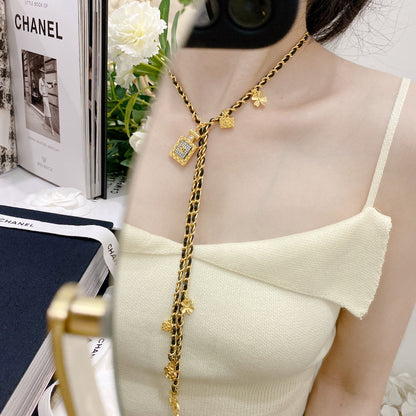 Perfume Bottle Extra Long Necklace