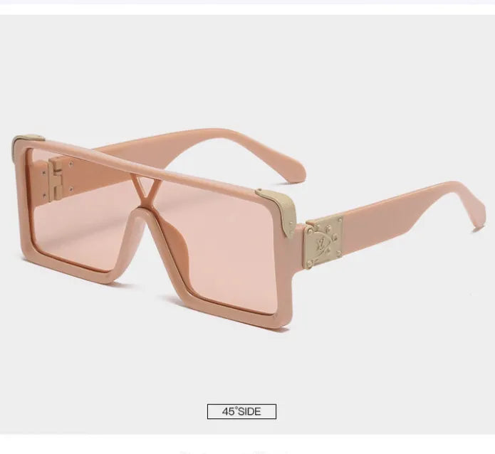 Unisex One Piece Square Sunglasses