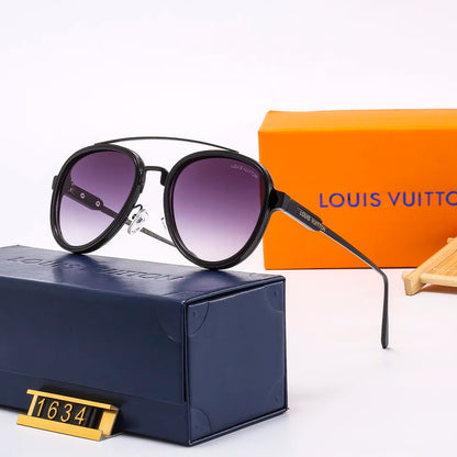 Retro Aviator Oval Sunglasses