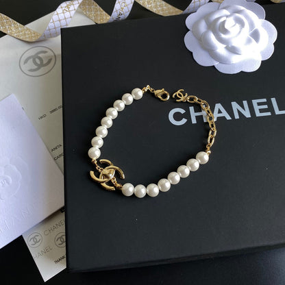 Double C Pearl Bracelet