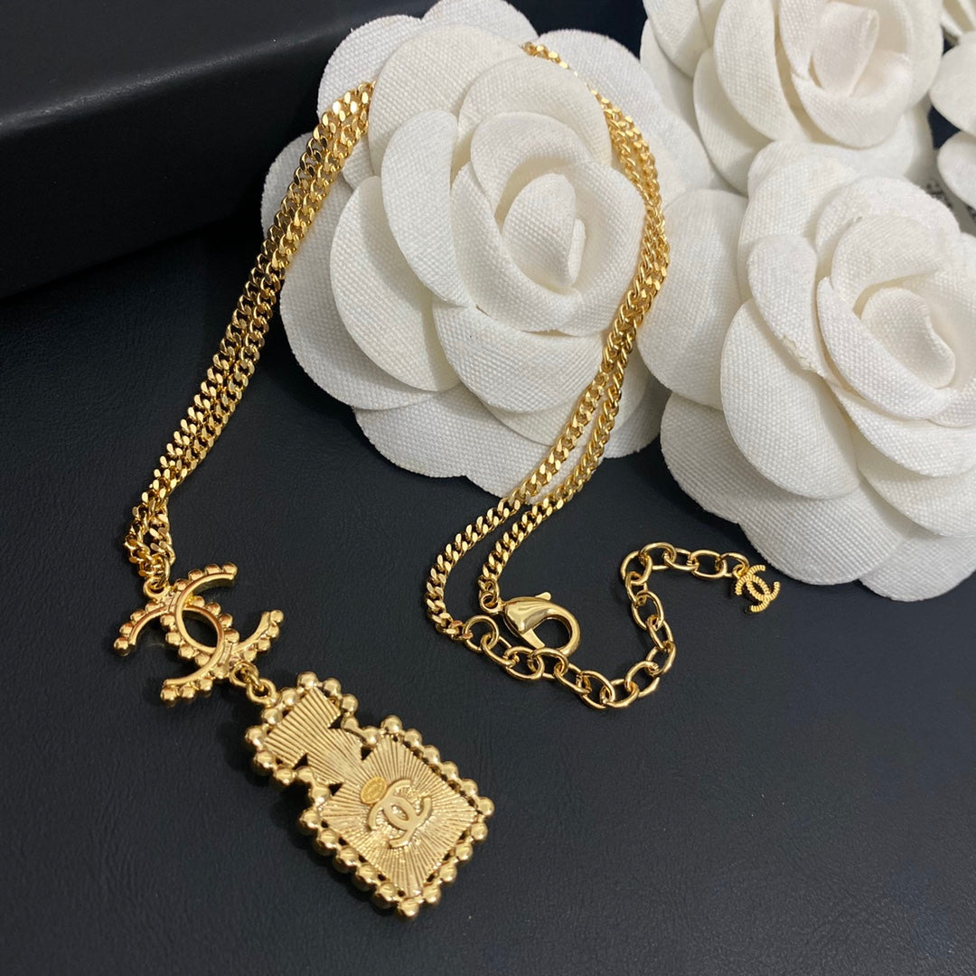 Diamond Perfume Bottle Necklace