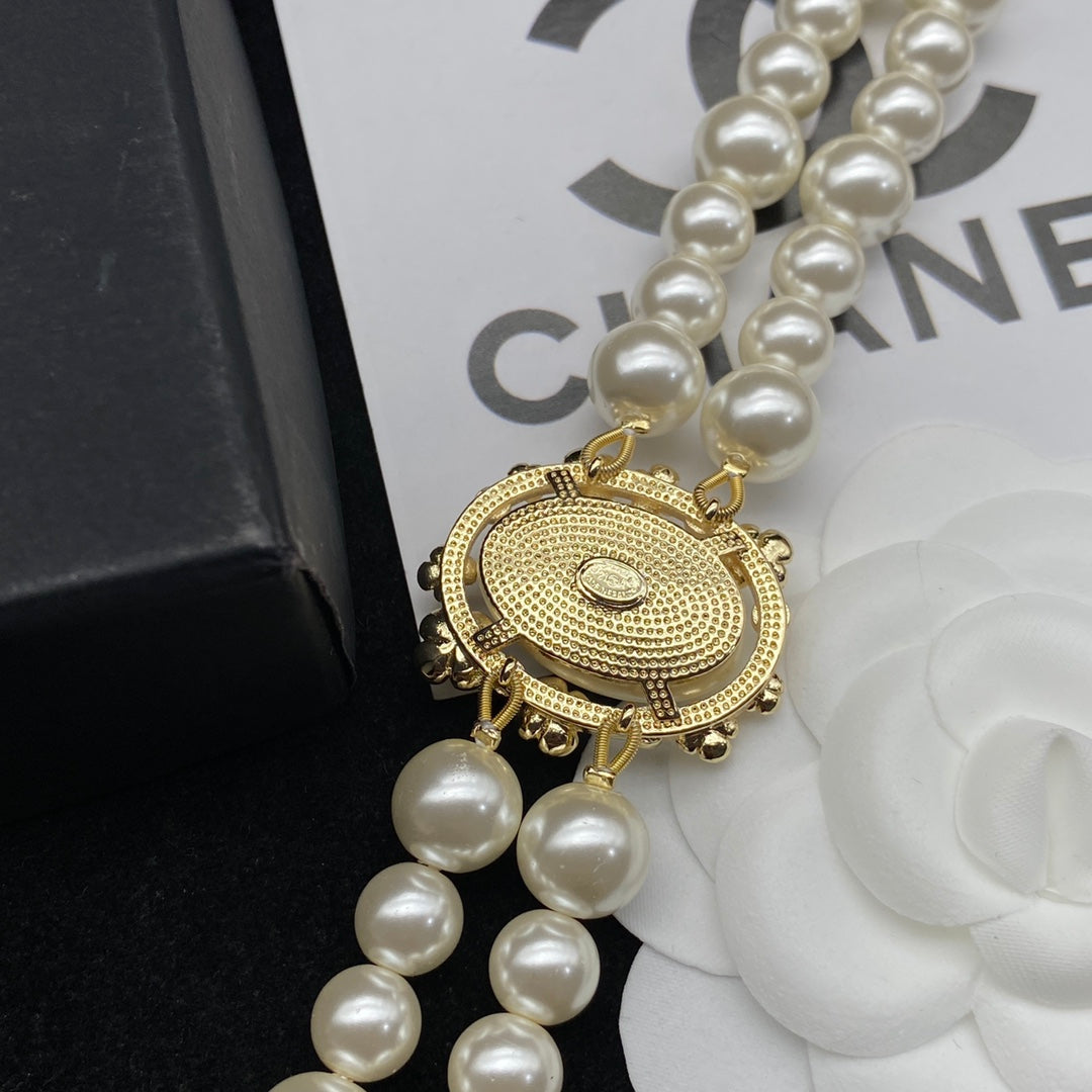 Elegant Double Pearl Necklace