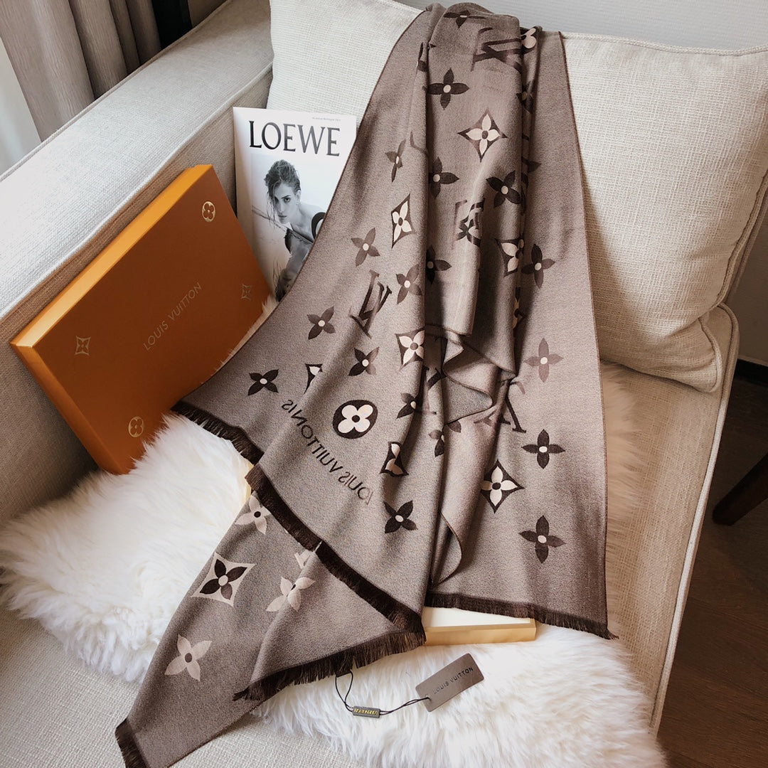 L Premium Tencel Cotton Jacquard Scarf