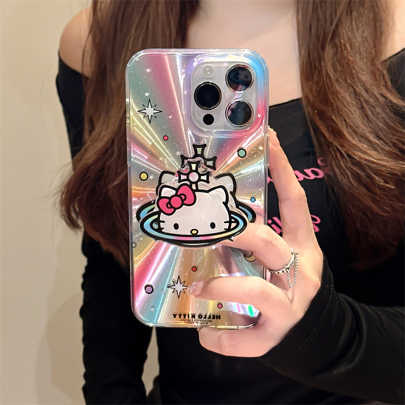 Cute Laser Cartoon Stand Case