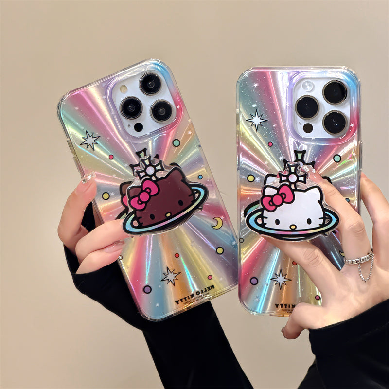 Cute Laser Cartoon Stand Case