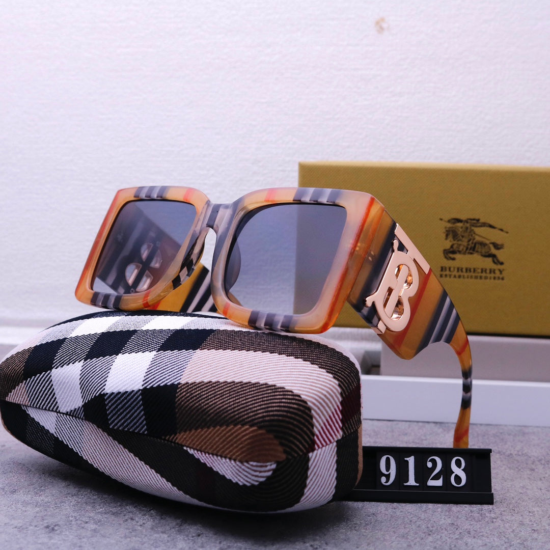 Retro Plaid Large Frame Sunglasses