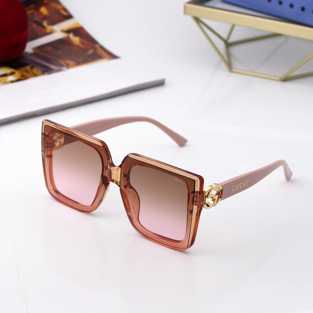 New Square Frame Environmentally Friendly PC Sunglasses