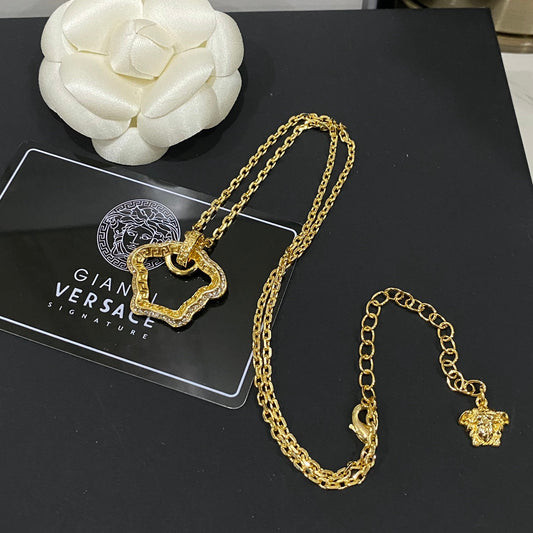 Vintage Cutout Medusa Necklace