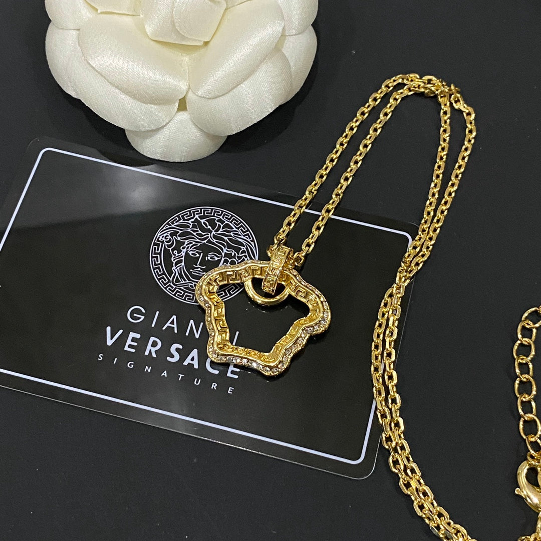 Vintage Cutout Medusa Necklace